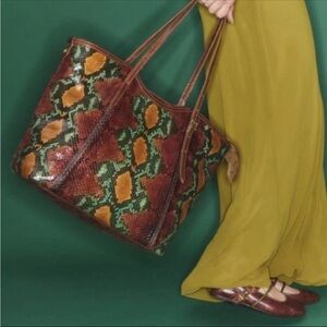 Claris Virot Oasis Python India Tote Bag